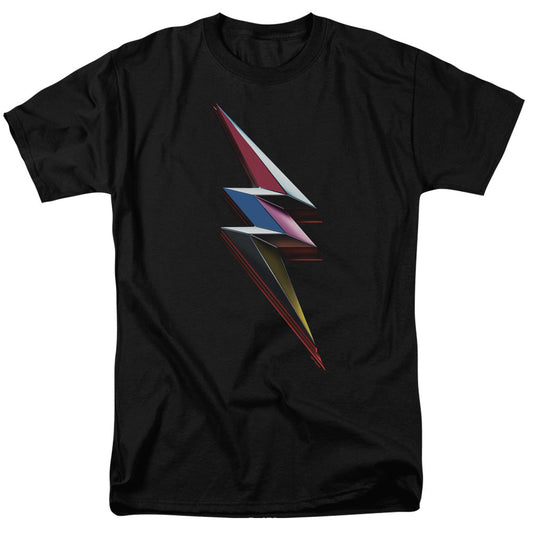 Power Rangers Movie Bolt Mens T Shirt Black Officially Licensed