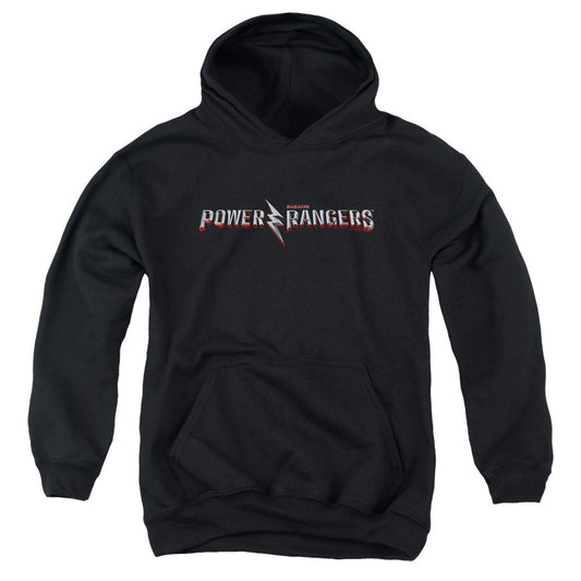 Power Rangers Movie Logo Kids Youth Hoodie Black Officially Licensed