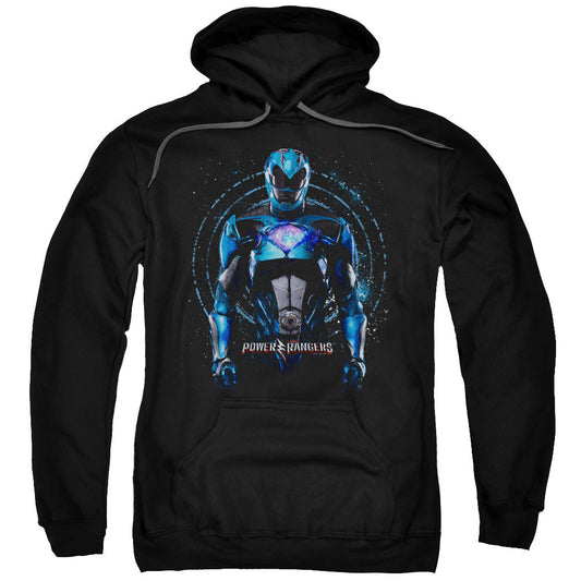 Power Rangers Blue Ranger Mens Hoodie Black Officially Licensed