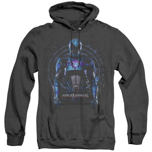 Power Rangers Blue Ranger Heather Mens Hoodie Black Officially Licensed