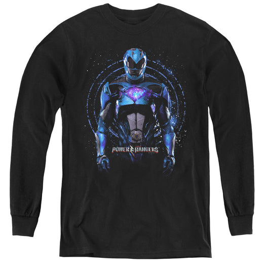 Power Rangers Blue Ranger Long Sleeve Kids Youth T Shirt Black Officially Licensed