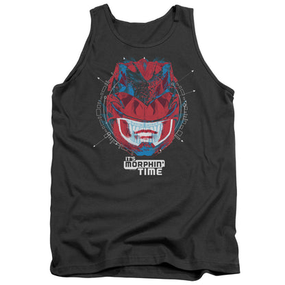 Power Rangers Its Morphin Time Mens Tank Top Shirt Charcoal Officially Licensed