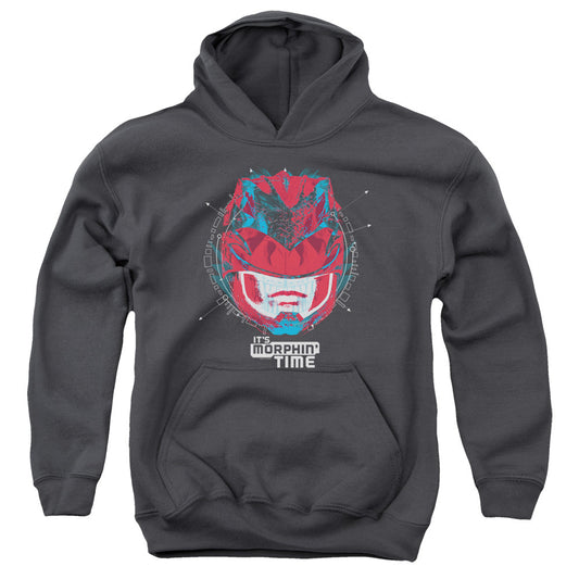Power Rangers Its Morphin Time Kids Youth Hoodie Charcoal Officially Licensed