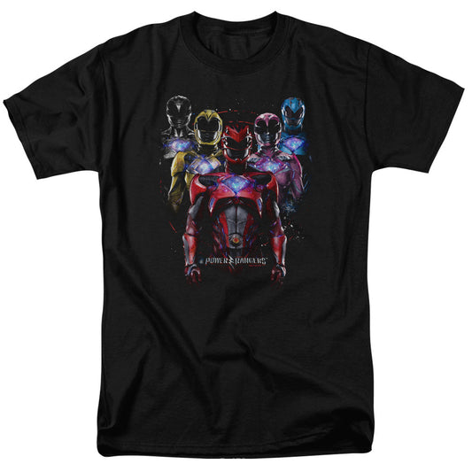 Power Rangers Team Of Rangers Mens T Shirt Black Officially Licensed