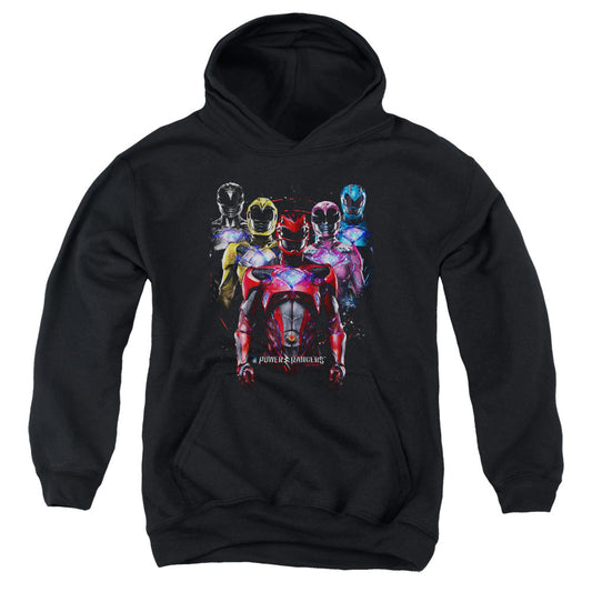 Power Rangers Team Of Rangers Kids Youth Hoodie Black Officially Licensed