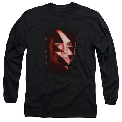 Power Rangers Jason Bolt Mens Long Sleeve Shirt Black Officially Licensed