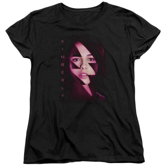 Power Rangers Kimberly Bolt Womens T Shirt Black Officially Licensed