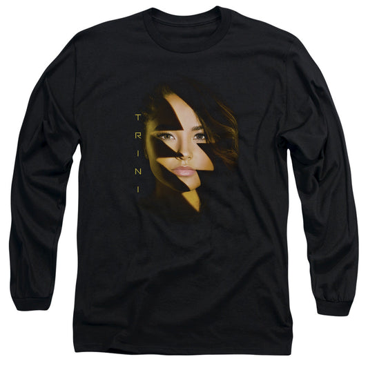 Power Rangers Trini Bolt Mens Long Sleeve Shirt Black Officially Licensed