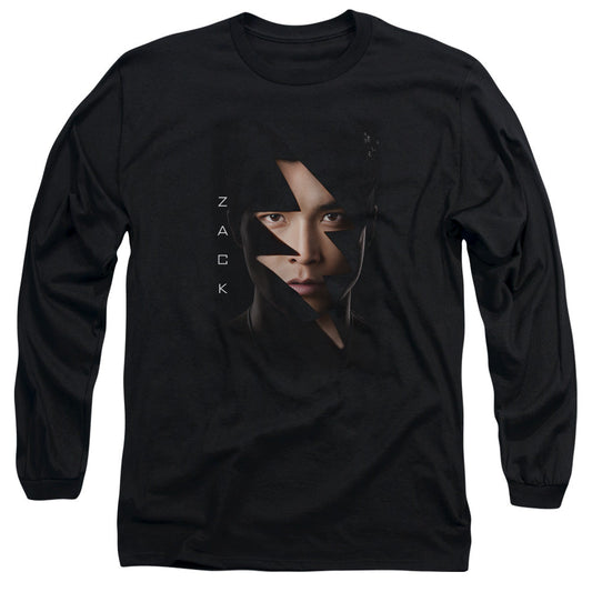 Power Rangers Zack Bolt Mens Long Sleeve Shirt Black Officially Licensed