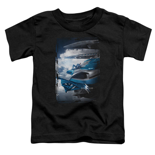 Power Rangers Blue Zord Poster Toddler Kids Youth T Shirt Black Officially Licensed