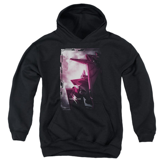 Power Rangers Pink Zord Poster Kids Youth Hoodie Black Officially Licensed