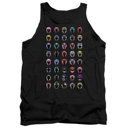 Power Rangers Visual Timeline Mens Tank Top Shirt Black Officially Licensed