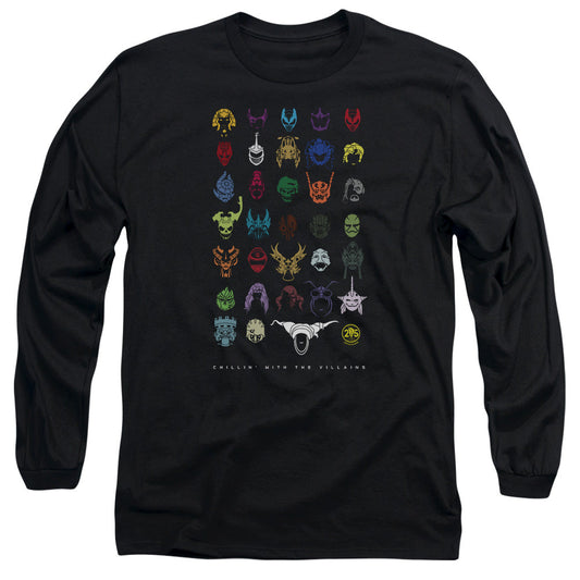 Power Rangers Villians Mens Long Sleeve Shirt Black Officially Licensed