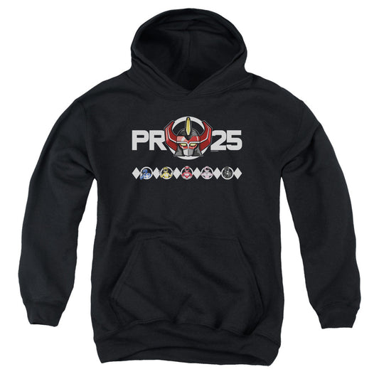 Power Rangers Megazord 25 Kids Youth Hoodie Black Officially Licensed