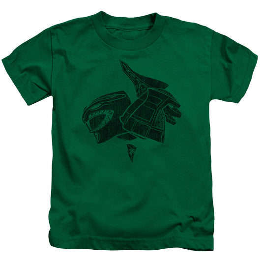 Power Rangers Green Juvenile Kids Youth T Shirt Kelly Green Officially Licensed