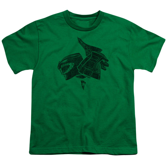 Power Rangers Green Kids Youth T Shirt Kelly Green Officially Licensed