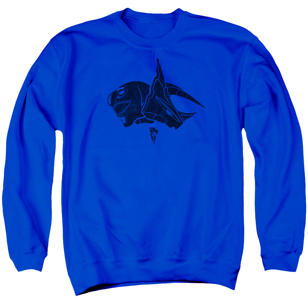 Power Rangers Blue Mens Crewneck Sweatshirt Royal Blue Officially Licensed