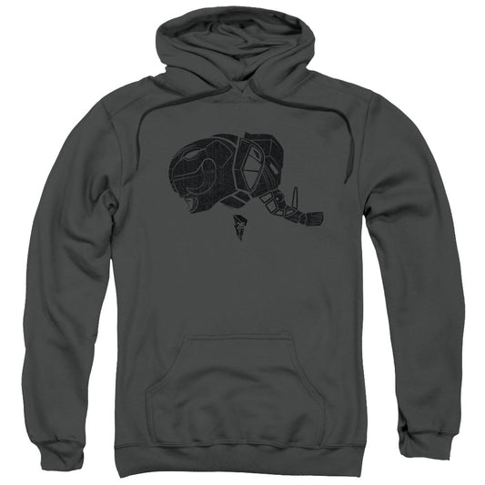 Power Rangers Black Mens Hoodie Charcoal Officially Licensed