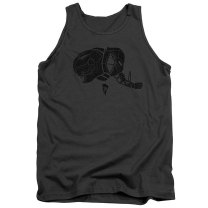 Power Rangers Black Mens Tank Top Shirt Charcoal Officially Licensed