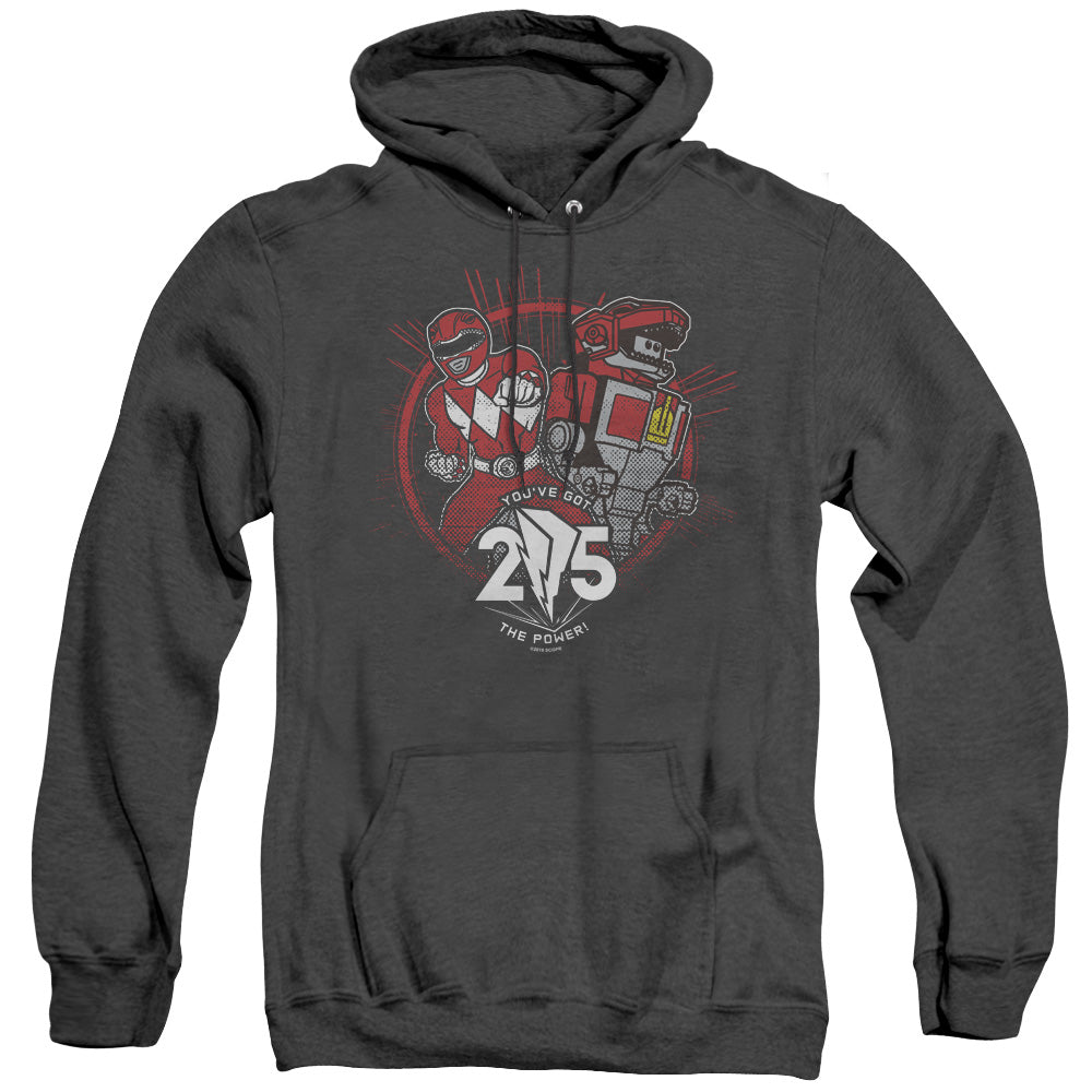 Power Rangers Red 25 Mens Heather Hoodie Black Officially Licensed