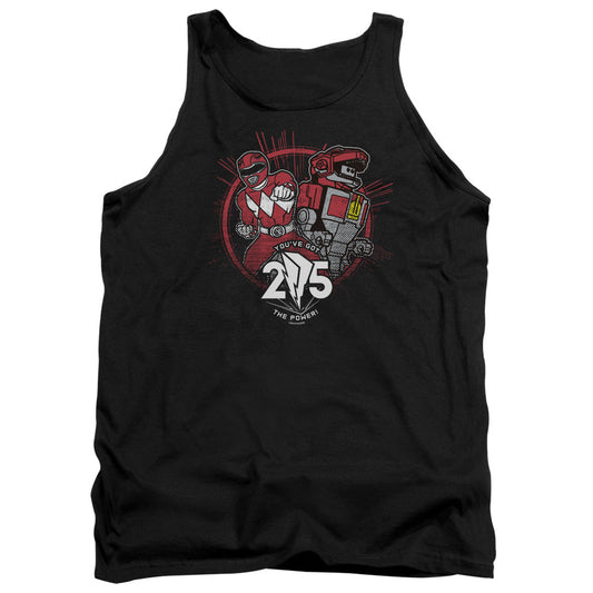 Power Rangers Red 25 Mens Tank Top Shirt Black Officially Licensed
