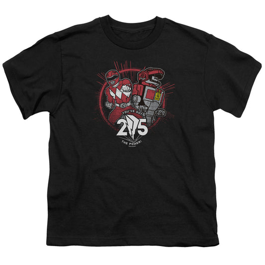 Power Rangers Red 25 Kids Youth T Shirt Black Officially Licensed