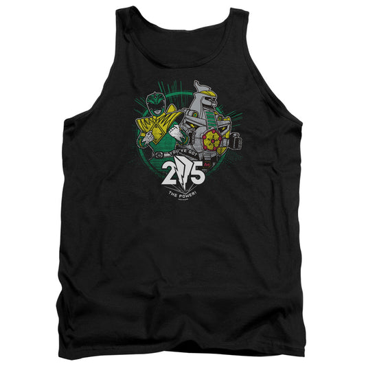 Power Rangers Green 25 Mens Tank Top Shirt Black Officially Licensed