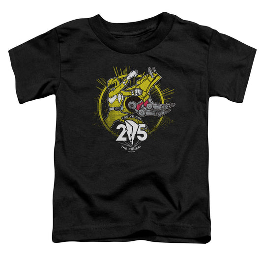 Power Rangers Yellow 25 Toddler Kids Youth T Shirt Black Officially Licensed