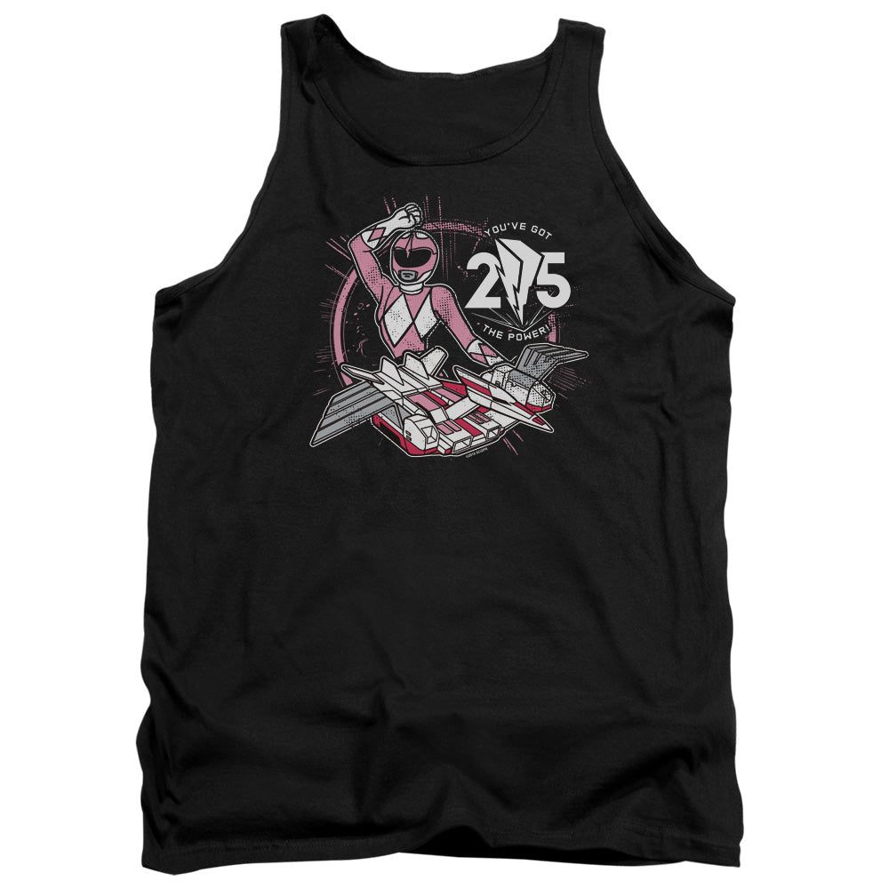 Power Rangers Pink 25 Mens Tank Top Shirt Black Officially Licensed