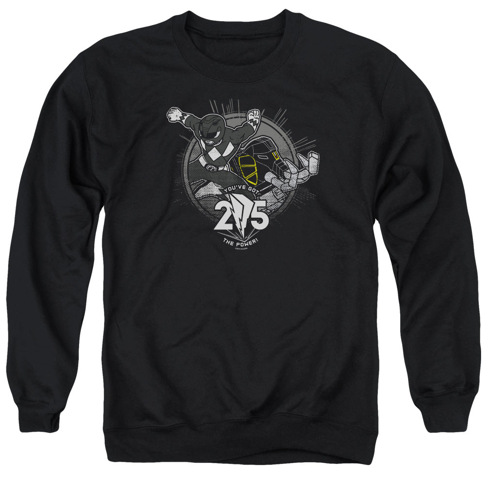 Power Rangers Black 25 Mens Crewneck Sweatshirt Black Officially Licensed