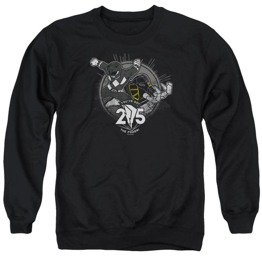 Power Rangers Black 25 Mens Crewneck Sweatshirt Black Officially Licensed