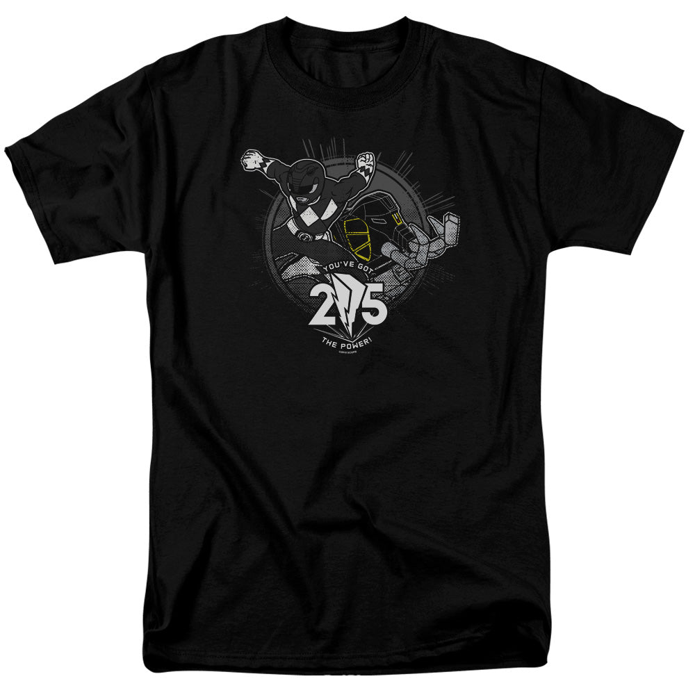 Power Rangers Black 25 Mens T Shirt Black Officially Licensed