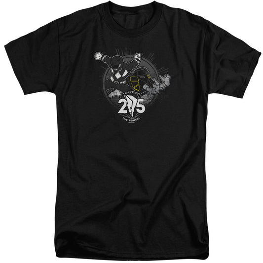 Power Rangers Black 25 Mens Tall T Shirt Black Officially Licensed