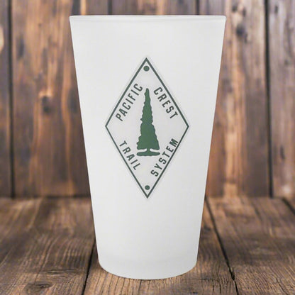 Pacific Crest Trail Classic Diamond Trail Marker Frosted Pint Glass