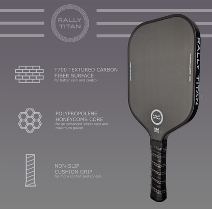 Titan Pro Control | 16MM | T700 Titan Carbon Friction Surface | Textured Surface | Black