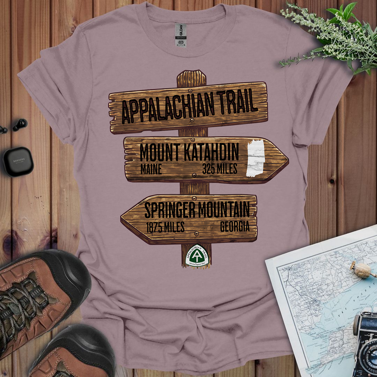 Appalachian Trail White Blaze Unisex Fit Soft T-Shirt Katahdin Springer 2200 Miles