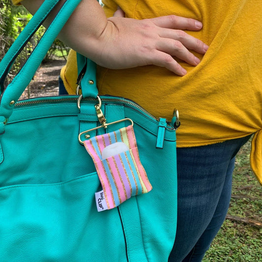 Muted Hearts SaniClip Hand Sanitizer Holder - made to order
