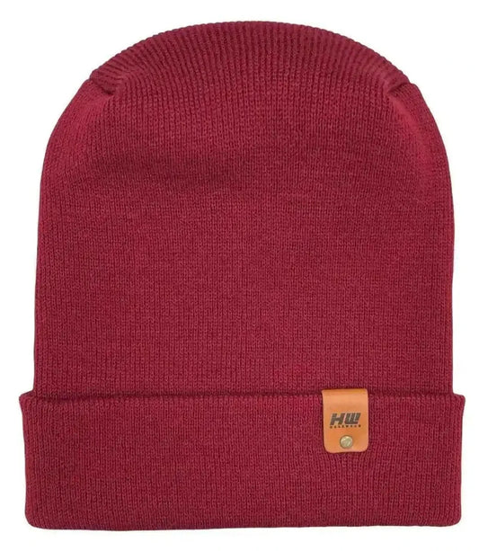 Patented H Stitch Cuffed Beanie, Burnt Maroon