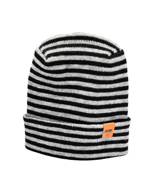 Patented H Stitch RoRo Cuffed Beanie, Black and Gray