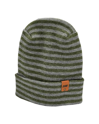 Patented H Stitch RoRo Cuffed Beanie, Gray and Green