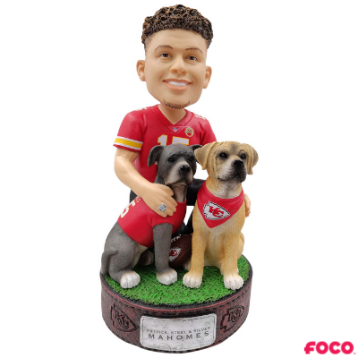 Patrick Mahomes Kansas City Chiefs Dogs Bobblehead