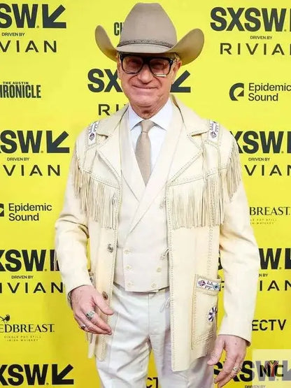 Paul Feig Another Simple Favor Cowboy Leather Jacket