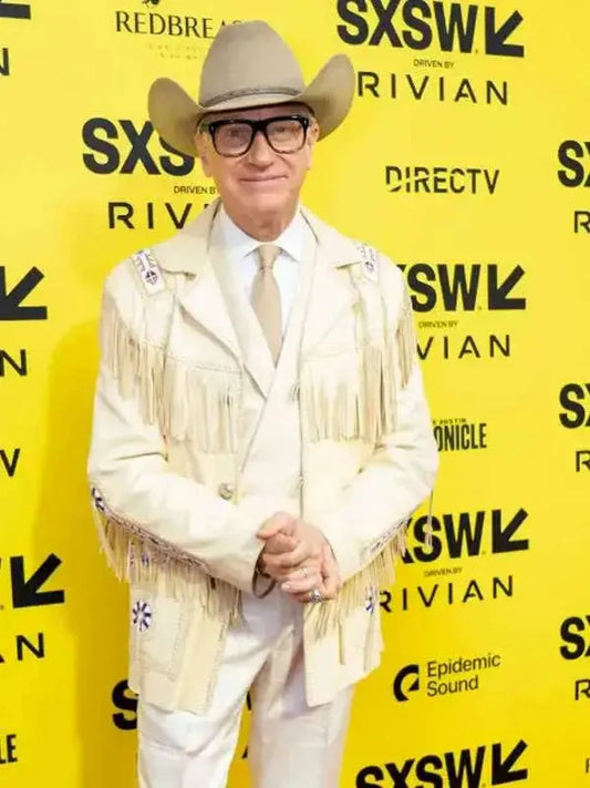 Paul Feig Another Simple Favor Cowboy Leather Jacket