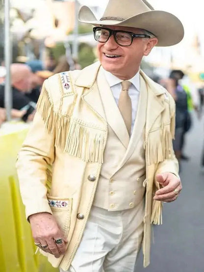 Paul Feig Another Simple Favor Cowboy Leather Jacket