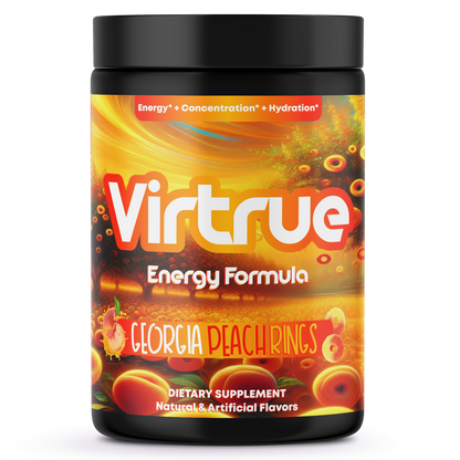 Georgia Peach Rings Pre-Workout Energy Powder + Focus Boost & Hydration | Sugar Free