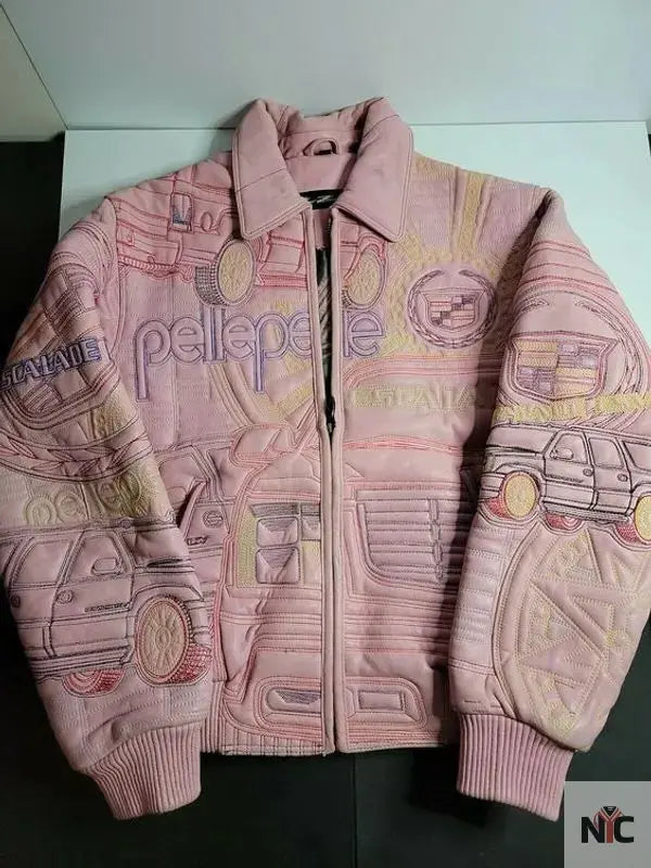 Pelle Pelle Womens Artsy Pink Leather Jacket