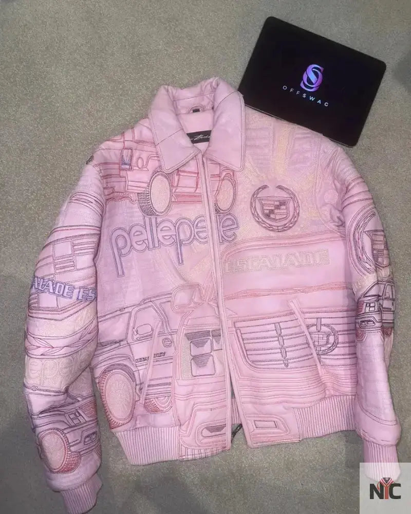 Pelle Pelle Womens Artsy Pink Leather Jacket