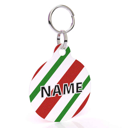 Peppermint Stick HD Dog ID Tag