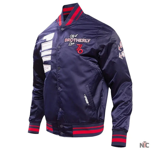 Philadelphia 76ers 2024 City Edition Satin Full-Snap Jacket
