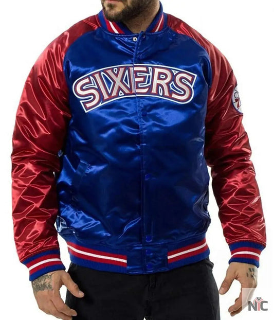 Philadelphia 76ers NBA Tough Season Satin Jacket